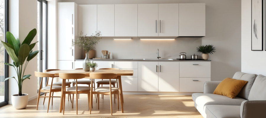 Un appartement neuf loué en LMNP, c’est un bien immédiatement attractif : Mobilier moderne et harmonieux; Cuisine équipée, literie, rangements : tout y est; Décoration épurée clé en main; Confort locatif haut de gamme qui justifie un loyer plus élevé